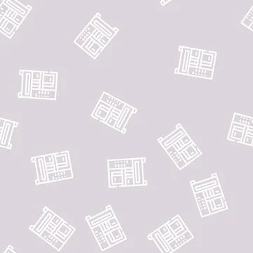 Book vending machine line vector seamless pattern Stockillustratie