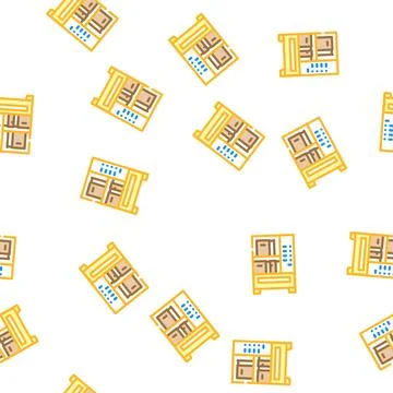 Book vending machine vector seamless pattern Stockillustratie