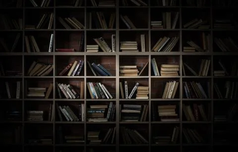 Book wall shelf Stock Photos