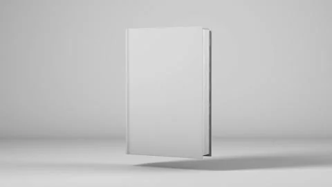 Book with white covers rotating on itself Stock Footage 189289681