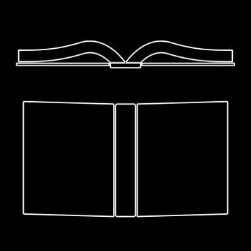 Book   the white path icon . Illustrazione stock
