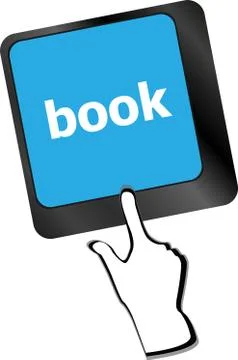 Book word on computer keyboard button Stock Illustration