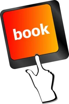 Book word on computer keyboard button 스톡 일러스트