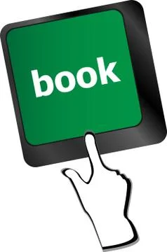 Book word on computer keyboard button Stock Illustration