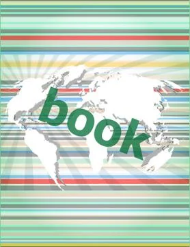 Book word on digital touch screen. concept of citation, info, testimonials, n 스톡 일러스트