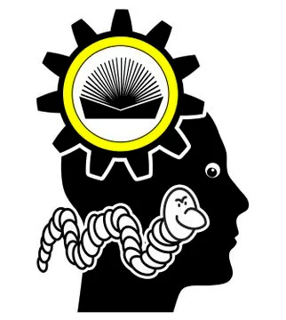 Book Worm Concept Stock Illustration