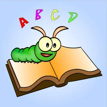 Book worm Stock Illustration