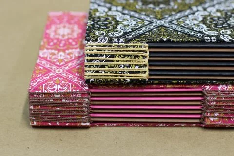 The bookbinding process Stock Photos