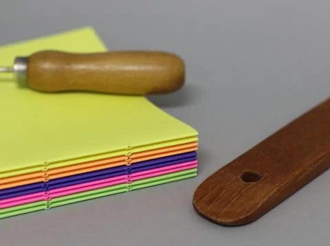 The bookbinding tools Stock Photos