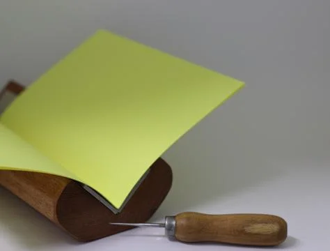 The bookbinding tools Stock Photos