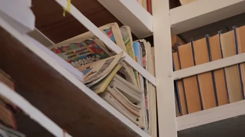 Bookcase 1 Stock Footage 321659690