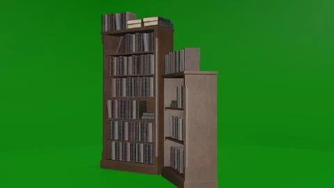 Bookcase with books  1 Stock Illustration