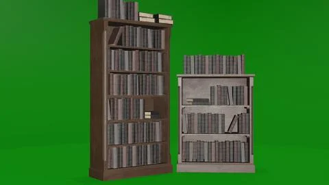 Bookcase with books  3 Stock Illustration