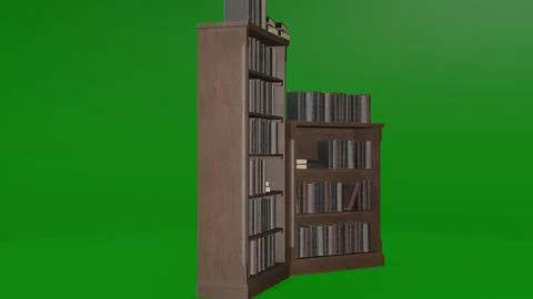 Bookcase with books  4 Stock Illustration