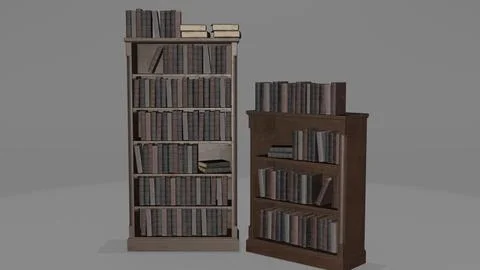Bookcase with books  5 Stock Illustration