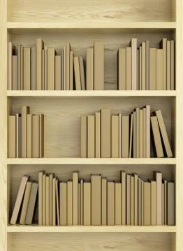Bookcase with books Stock Illustration