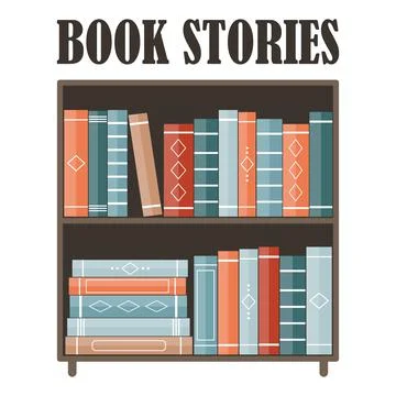 Bookcase. Education and knowledge concept. Library. Book store. Vector image. 스톡 일러스트