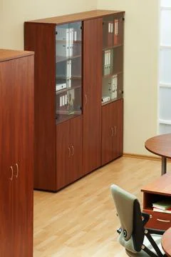 Bookcase with folders Stock Photos