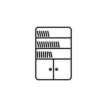 Bookcase icon. Element of knowledge for mobile concept and web apps. Thin line Stock Illustration