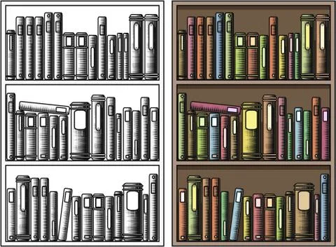 Bookcase Illustrazione stock