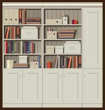 Bookcase Stock Illustration