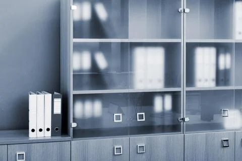 Bookcase in modern office Stock Photos