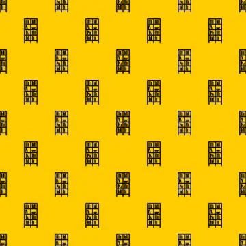 Bookcase pattern vector Stock Illustration