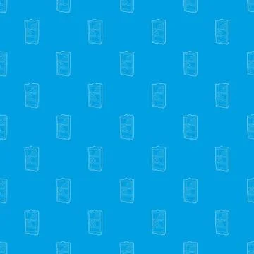 Bookcase pattern vector seamless blue Stock Illustration