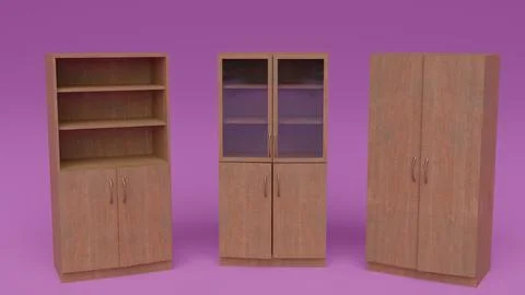 Bookcase with pink background Stock Illustration