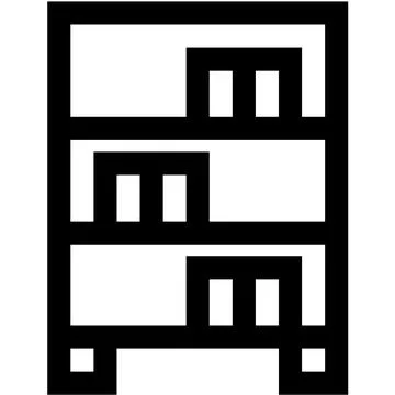 Bookcase Vector Icon Design Illustration Stock Illustration