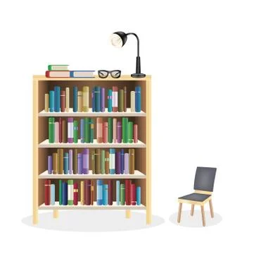 A bookcase vector Stock Illustration