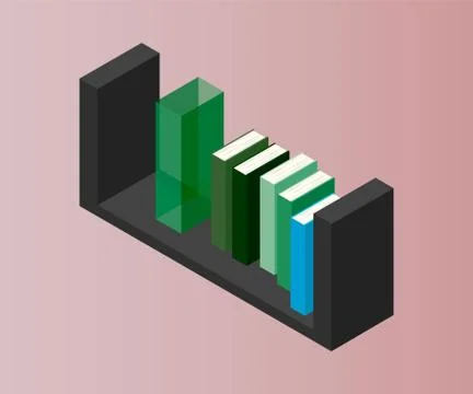 Bookcase vector isometric concept vector illustration-vektorgrafik. Office Stock-Illustration