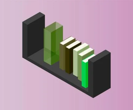 Bookcase vector isometric concept vector illustration-vektorgrafik. Office Stock Illustration