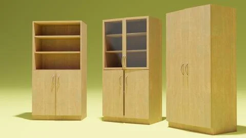 Bookcase with yellow background Stock Illustration