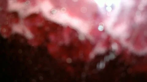Bookeh lights blink quickly against a dark background. Beautiful bokeh moving up Video stock 98296949