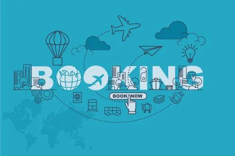 Booking banner background design concept Stock-Illustration