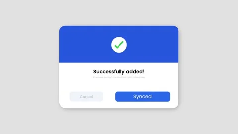 Booking confirmation and calendar sync UI animation 動画素材 347047100