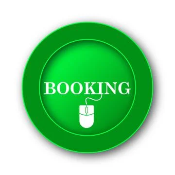 Booking icon. Internet button on white background.. Stock Illustration