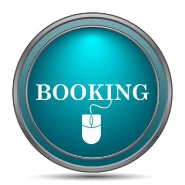 Booking icon. Internet button on white background.. Stock Illustration