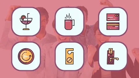 Booking Icon Pack After Effects stock