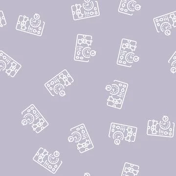 Booking nanny line seamless pattern Illustrazione stock