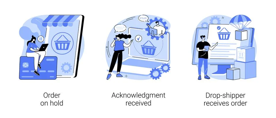 Booking processing abstract concept vector illustrations. Stock Illustration