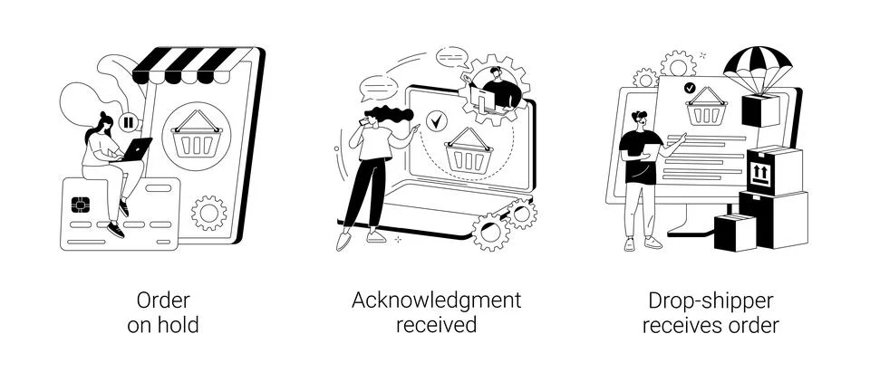 Booking processing abstract concept vector illustrations. Stock Illustration