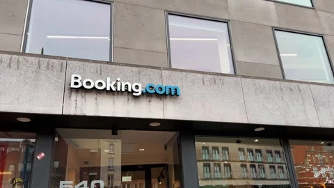 Booking.com office building in Amsterdam Stock Footage 256296964