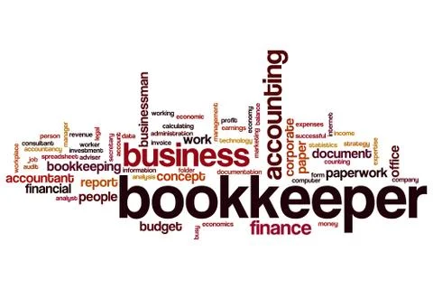 Bookkeeper word cloud Stock Illustration