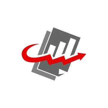Bookkeeping Accounting Report Solution logo design Isolated Stock Illustration