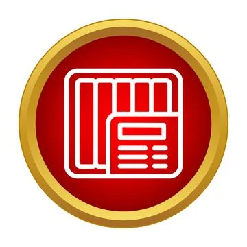 Bookkeeping with calculator calculating financial data icon Stock Illustration