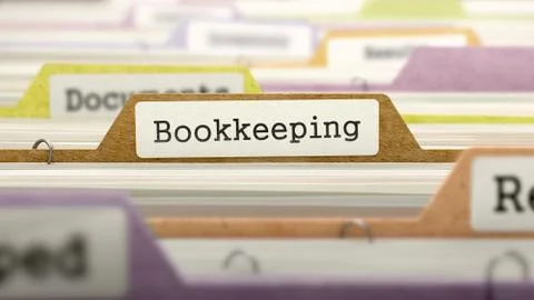 Bookkeeping - Folder Name in Directory Stock Illustration