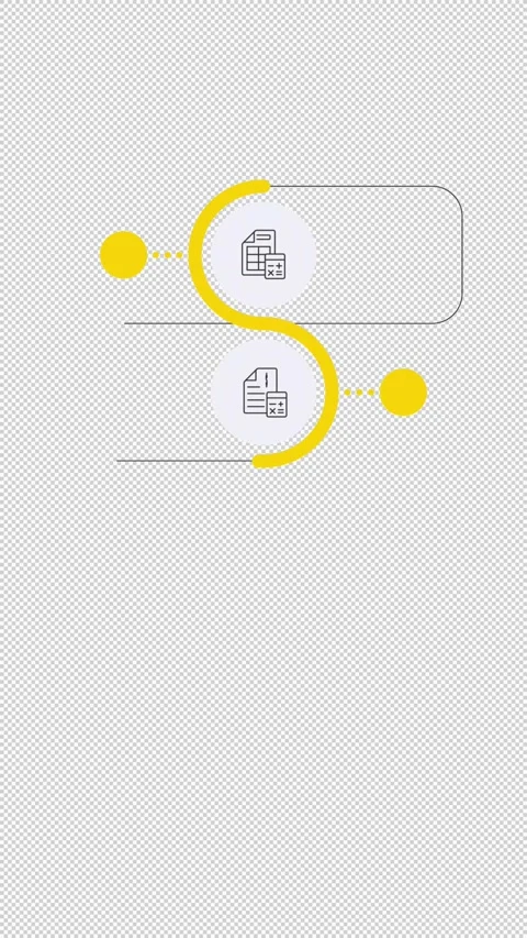 Bookkeeping yellow stroke linear timeline infographics animation Stock Footage 332193982