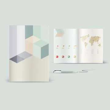 Booklet 2 fold 10 Stock Illustration